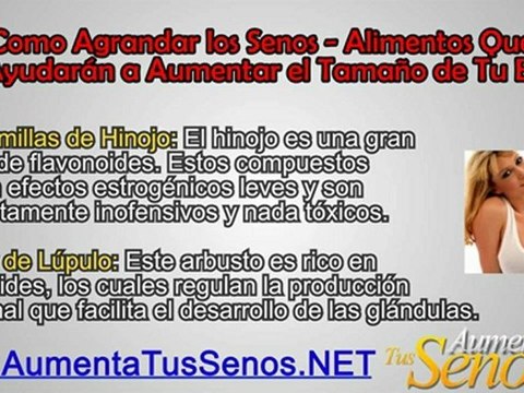 COMO AGRANDAR EL BUSTO NATURALMENTE