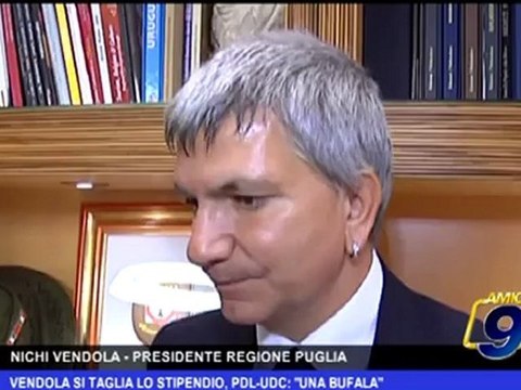 Vendola di taglia lo stipendio, PDL-UDC una bufala