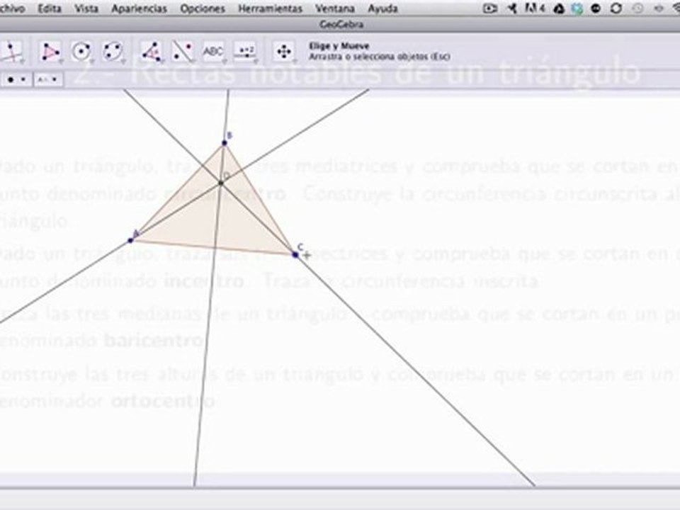 02 Geogebra y Matemáticas. Rectas notables de un triángulo