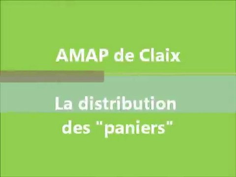 Distribution des paniers de légumes AMAP de Claix
