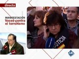 Declaraciones de Regina Otaola en la manifestación por las víctimas de ETA