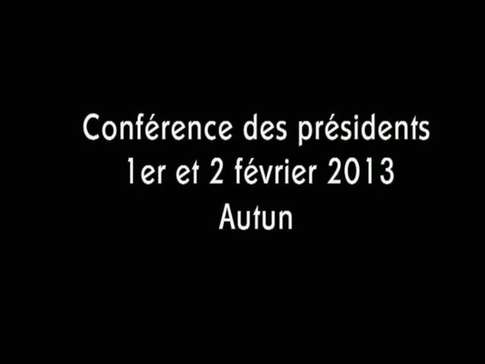 bref - conférence des présidents - 1er et 2 février 2013 - Autun