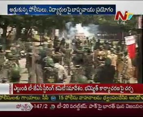Telangana march: Tension at Osmania University