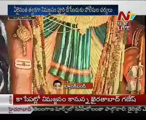 Khairatabad Ganesh Nimajjan Special Pooja at Tank Bund - 03