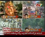 Ganesh Visarjan Live procession from Twin cities Main centres