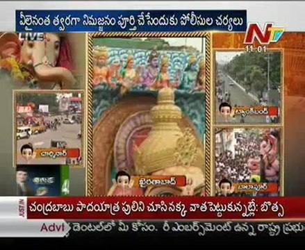 Ganesh Visarjan Celebrations Live from Khairatabad - Ganesh Nimajjan 2012