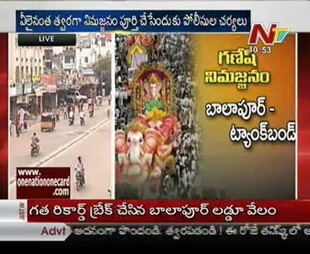 Ganesh Nimajjan 2012 - Ganesh Visarjan Celebrations Live from - Charminar