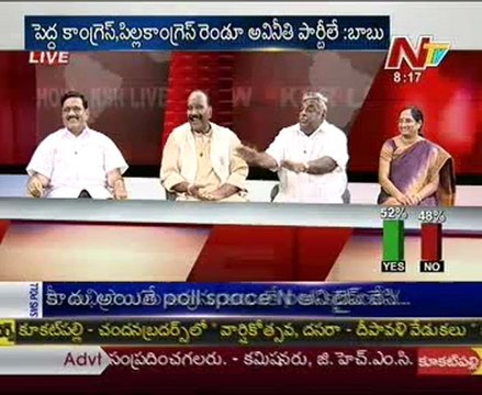 LiveShow with KSR-TDP Ravulapati-TRS N.Narasimha Reddy-YSR Cong V.Padma-Cong B.Radhakrishnaiah-03