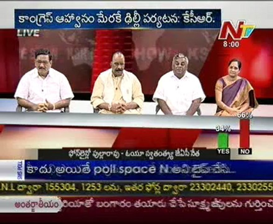 LiveShow with KSR-TDP Ravulapati-TRS N.Narasimha Reddy-YSR Cong V.Padma-Cong B.Radhakrishnaiah-02