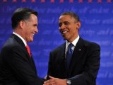 Obama and Romney trade barbs in Denver debate
