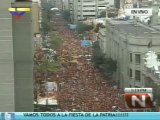 (VÍDEO) La Av. Urdaneta también se llenó de pueblo en apoyo a Hugo Chávez