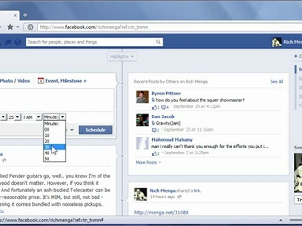 How To Schedule Facebook Fan Page Posts