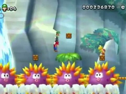 New Super Mario Bros U : Coop Mode gameplay