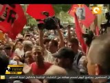 إشتباكات بين الشرطة والمحتجين على إحتفالات الإنقلاب