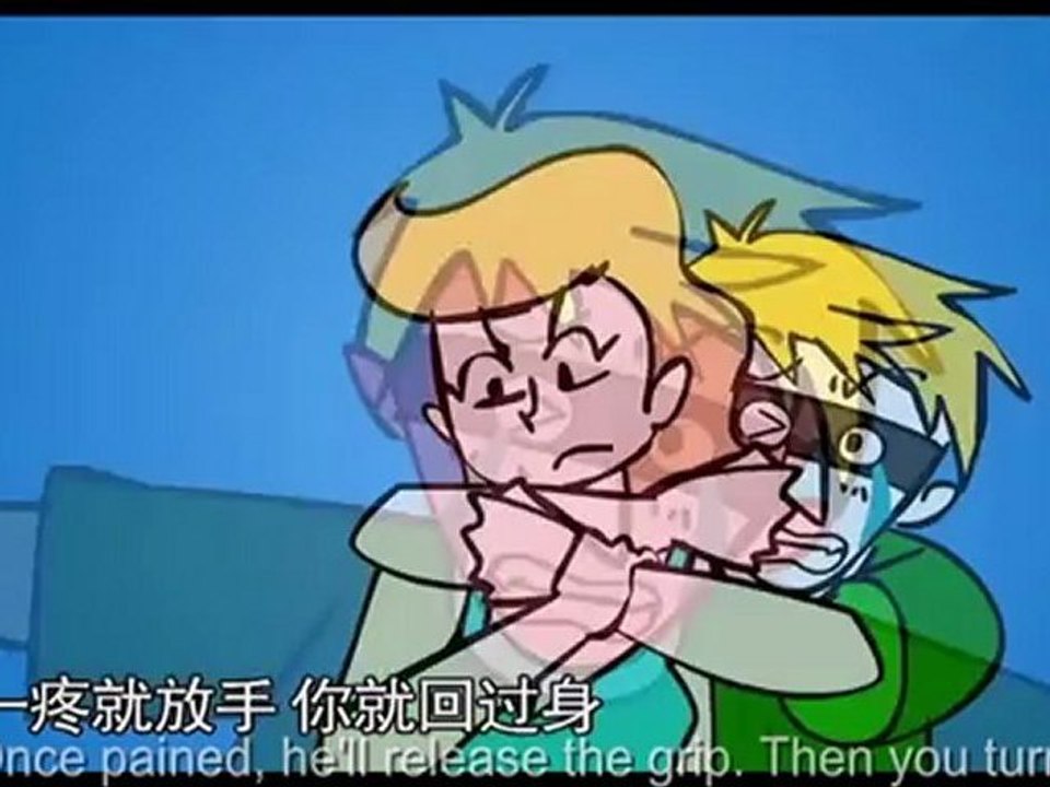 Saturday Morning Cartoon - Chinese animation depicting how to deal with muggers in the US [English subtitles]