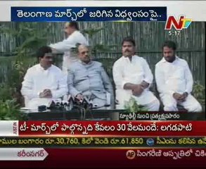 MP Lagadapati Rajagopal talking to media