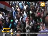 محتجون أمام دار القضاء العالي لرفضهم للأحكام الصادرة