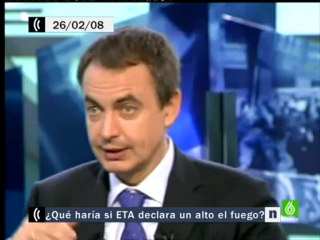 Zapatero habló en 2008 de "entrega de las armas"