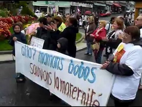 Manifestation pour la maternité de Vire