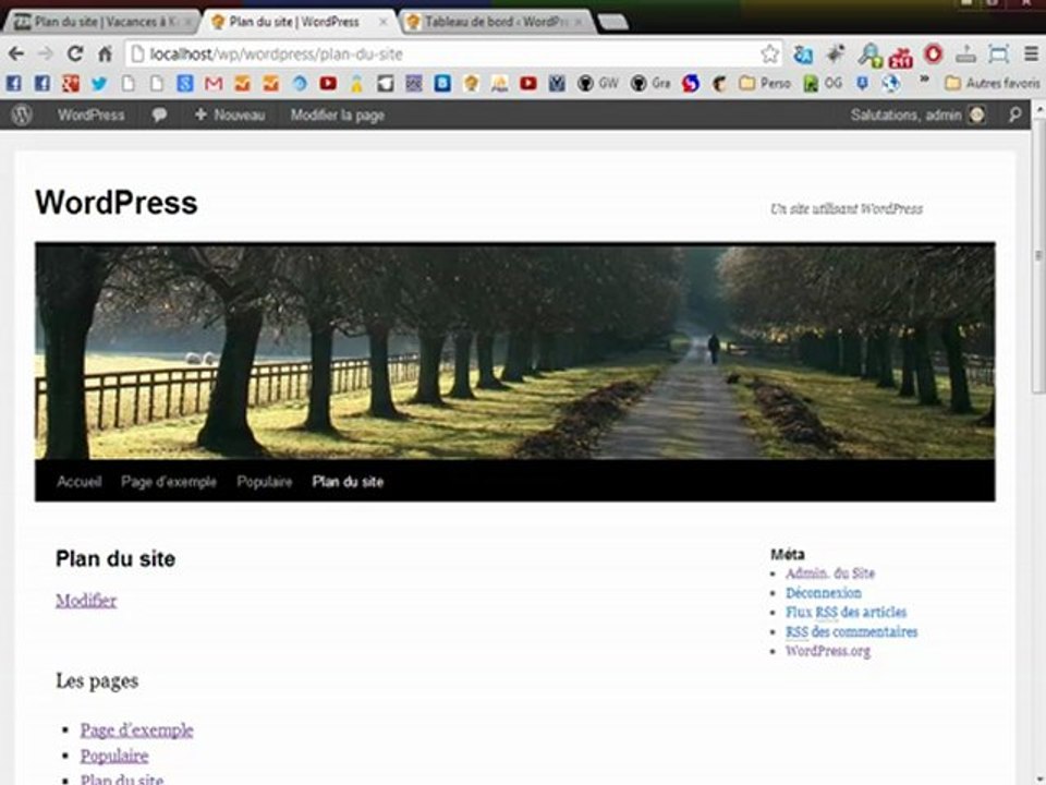Créer une page site map plan du site wordpress