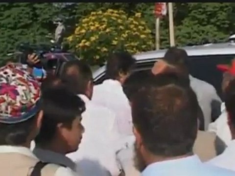 Reuters: Imran Khan leads anti-drone protest (Oct 6, 2012)