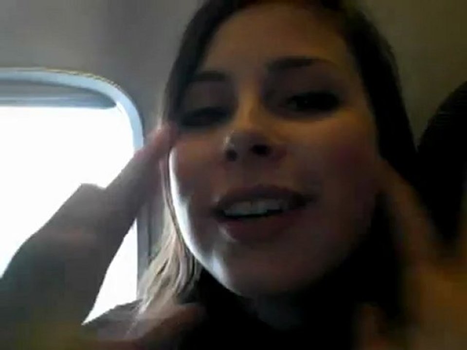 Lena im Flugzeug Richtung Oslo