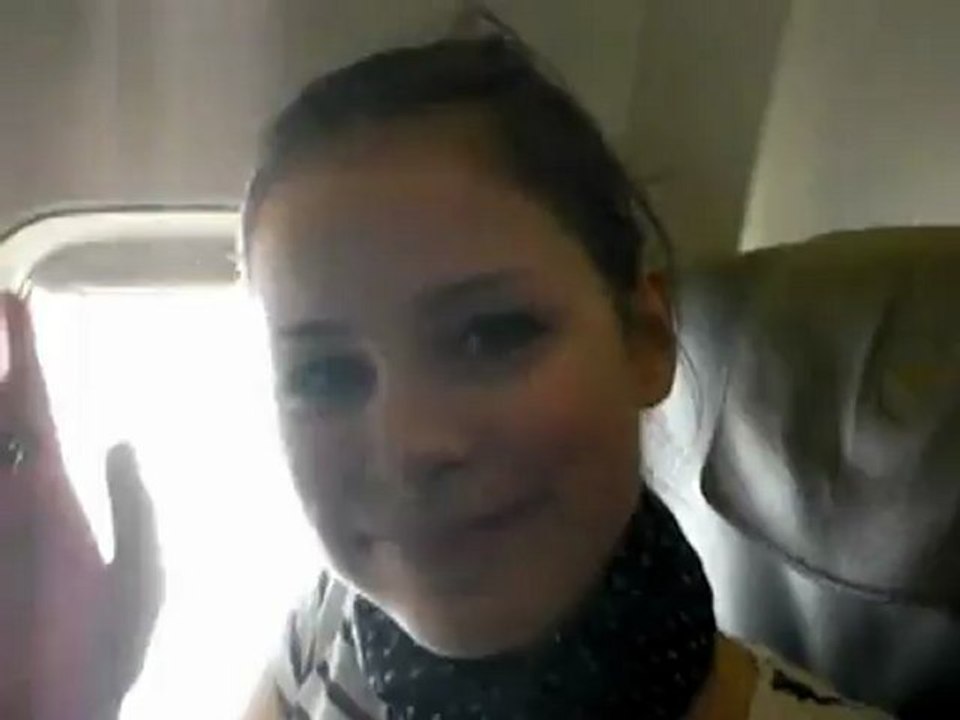Lena auf dem Rückflug nach Hannover