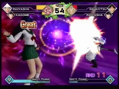 Inuyasha Feudal Combat Inuyasha & Kagome VS Bankotsu & Human Inuyasha