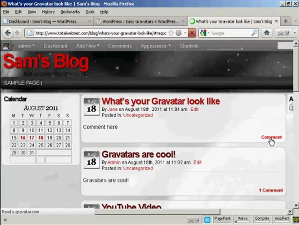 Word Press - How to Use Gravatars for Your Blog