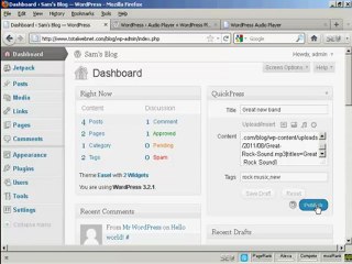 Word Press - How to Insert Audio or MP3 Files