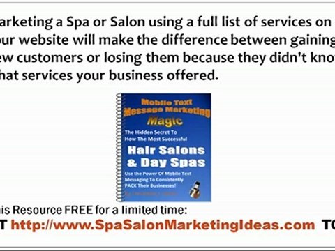 How to Market A Spa or Hair Salon Using A List Of Services On Your Website