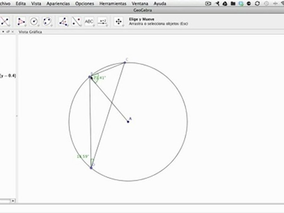 20 Geogebra y Matemáticas. Ángulos y circunferencias