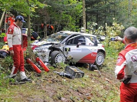 Crash Al-Attiyah Rallye de France 2012