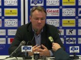 Conférence de presse SC Bastia - ESTAC Troyes : Frédéric HANTZ (SCB) - Jean-Marc FURLAN (ESTAC) - saison 2012/2013