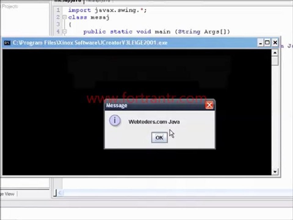 Java Görsel Mesaj Çıktısı Alma