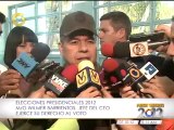Wilmer Barrientos aseguró que hasta el momento se reportan 11 delitos electorales