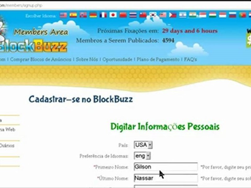 Blockbuzz -Cadastro - Porque Blockbuzz