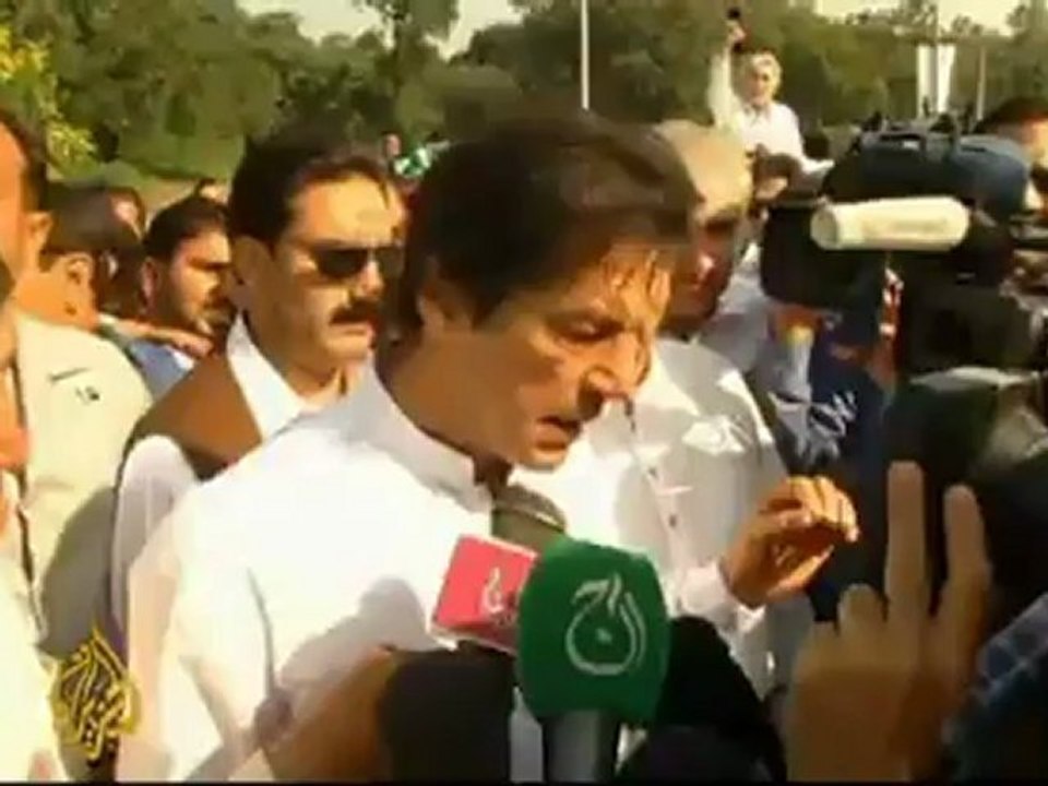 Aljazeera coverage  Imran Khan anti-drone protest