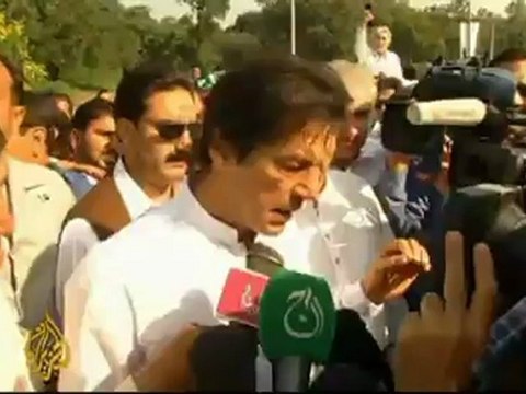Aljazeera coverage Imran Khan anti-drone protest