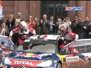 Daniel Elena après son neuvième titre de champion du Monde des rallyes