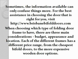 The best options for bifolding doors