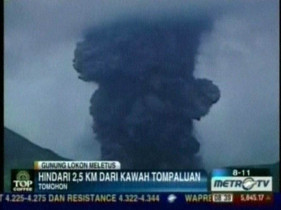 Indonesia's Mount Lokon erupts