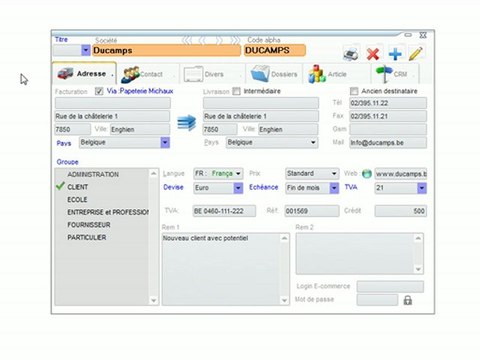 CRM - Optimizze: Suppression d'un client / fournisseur / prospect - ERP - v16