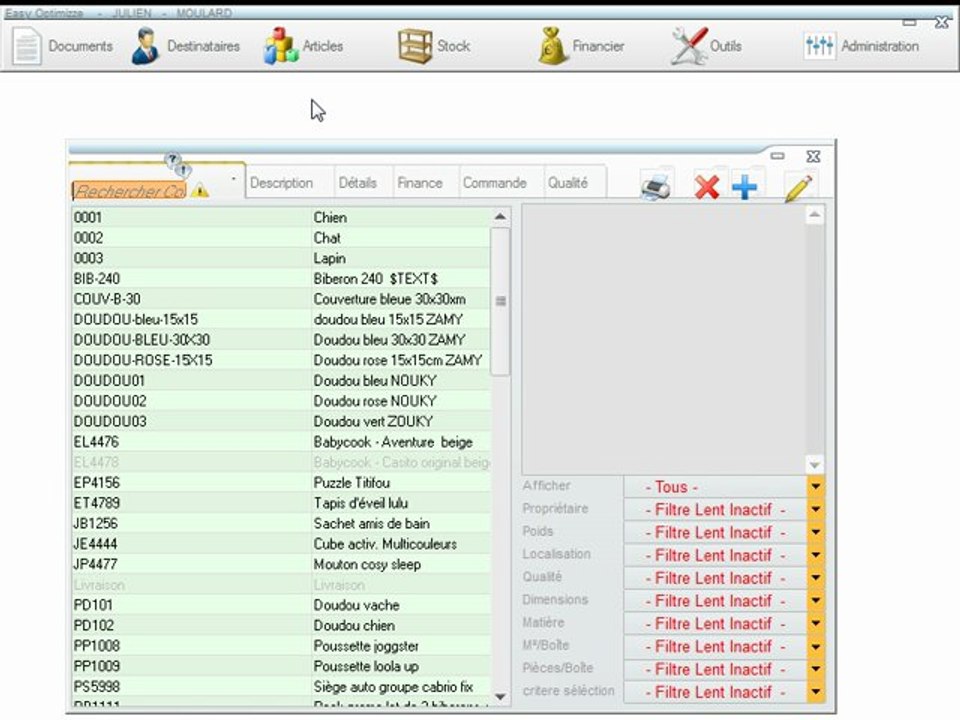 Articles - Optimizze: Créer une sous-famille - ERP - v16