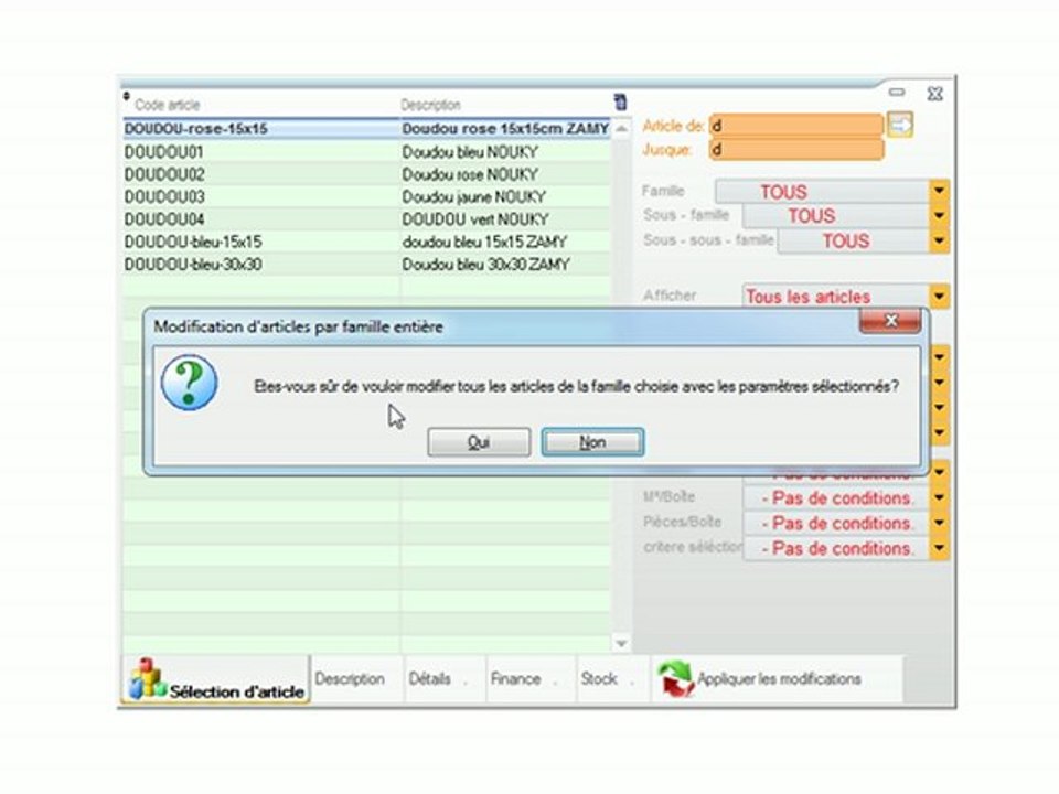 Articles - Optimizze: Edition de plusieurs articles - ERP - v16
