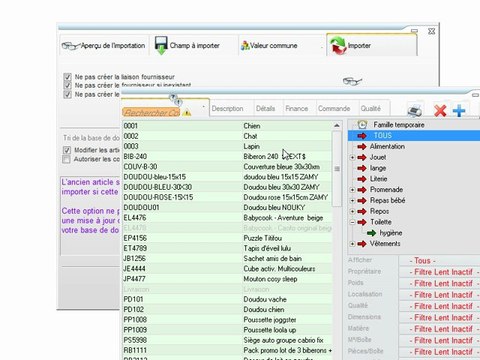Articles - Optimizze: Importation d'articles - ERP - v16