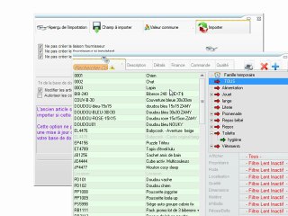 Articles - Optimizze: Importation d'articles - ERP - v16