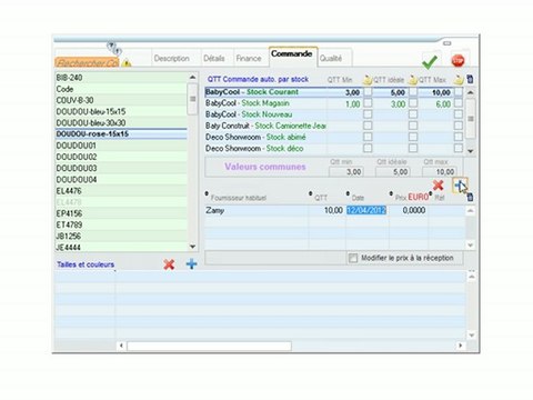 Articles - Optimizze: Encodage des prix fournisseurs - ERP - v16