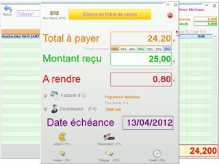 Caisse - Optimizze: Impression d'une facture - ERP - v16
