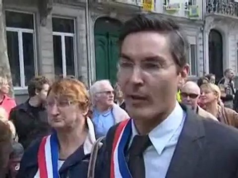 Lille : manifestation contre l'implantation d'un camp de Roms à Cysoing